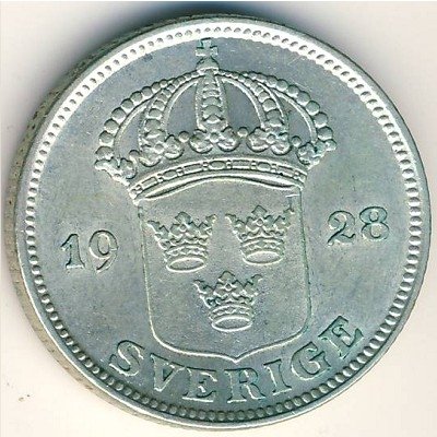 Швеция 50 эре 1928 год