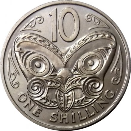 Новая Зеландия 10 центов 1967 год UNC