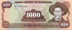 Никарагуа 1000 кордоба 1985 год - Сандино. Сандинистская революция