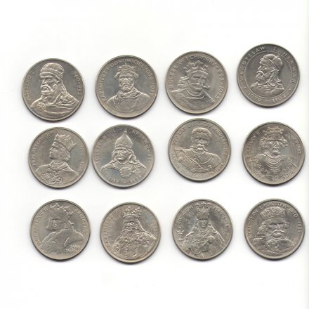 Набор из 12 монет Польша 1979 - 1989 год - Короли Польши