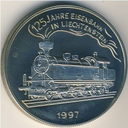 Монета Лихтенштейн 5 евро 1997 год