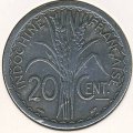 Французский Индокитай 20 центов 1945 год (без отметки монетного двора)