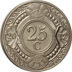 Антильские острова 25 центов 2012 год