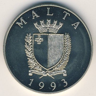 Мальта 1 лира 1993 год
