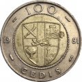 Гана 100 седи 1991 год - Плоды какао