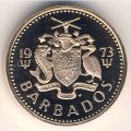 Барбадос 1 цент 1973 год - Трезубец (proof)