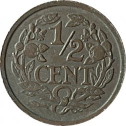 Нидерланды 1/2 цента 1934 год