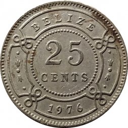 Белиз 25 центов 1976 год