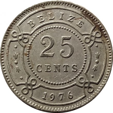 Белиз 25 центов 1976 год