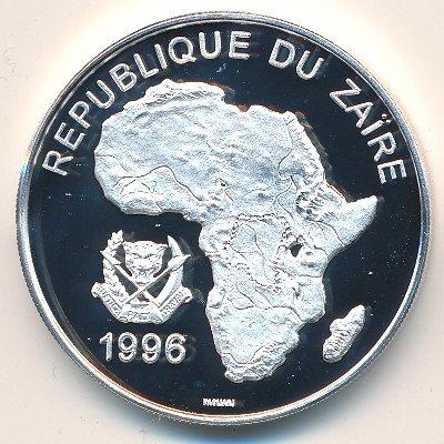 Заир 500 новых заиров 1996 год - Дикая природа Африки. Леопард