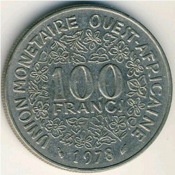 Западная Африка 100 франков 1978 год