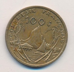 Французская Полинезия 100 франков 2001 год