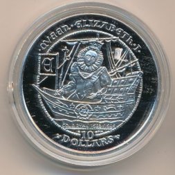 Виргинские острова 10 долларов 2009 год