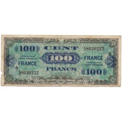 Франция 100 франков 1944 год - оккупация - F-VF