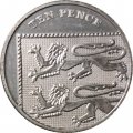 Великобритания 10 пенсов 2010 год BU