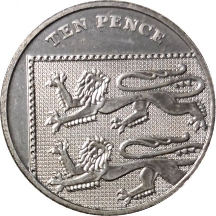 Великобритания 10 пенсов 2010 год BU