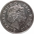 Великобритания 10 пенсов 2010 год BU