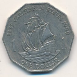 Восточные Карибы 1 доллар 1999 год