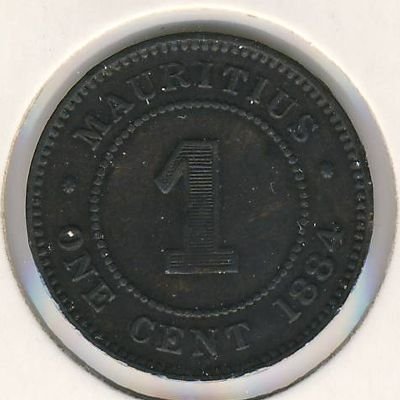 Маврикий 1 цент 1884 год