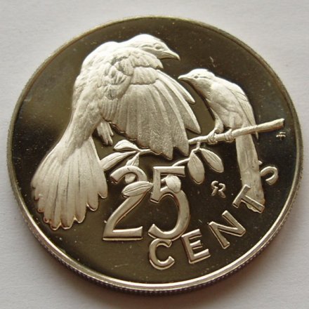 Виргинские острова 25 центов 1976 Птицы