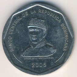 Доминиканская республика 25 песо 2005 год