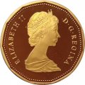 Канада 1 доллар 1989 год - Полярная гагара (Proof)
