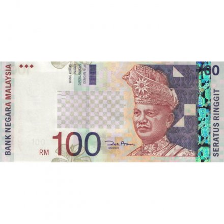 Малайзия 100 ринггит 2001 год - Тунку Абдул Рахман UNC