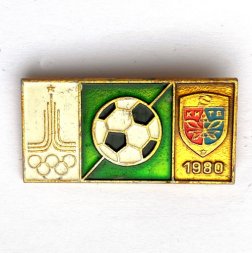 Значок. Олимпийские игры 1980. Футбол. Киев