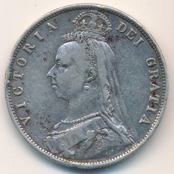 Великобритания 1/2 кроны 1888 год