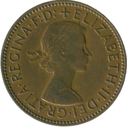 Великобритания 1/2 пенни 1965 год