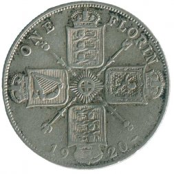 Великобритания 2 шиллинга (1 флорин) 1920 год