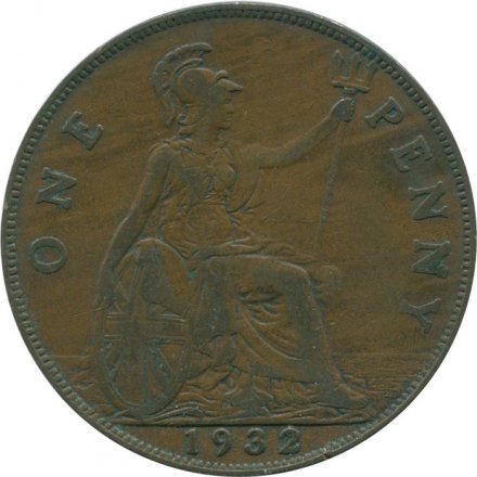 Великобритания 1 пенни 1932 год
