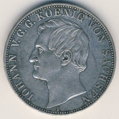 Саксония 2 талера 1855 год