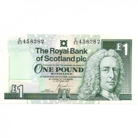 Шотландия 1 фунт 2001 год - Эдинбургский замок UNC