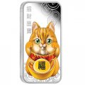 Тувалу 1 доллар 2019 год - Котик счастья Манэки-нэко - слиток в статуэтке