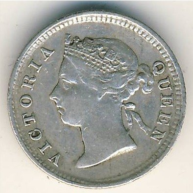 Гонконг 5 центов 1890 год