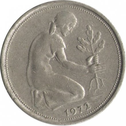 ФРГ 50 пфеннигов 1972 год (G)