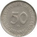 ФРГ 50 пфеннигов 1972 год (G)