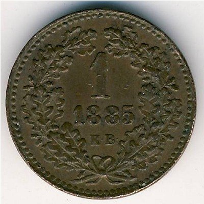 Венгрия 1 крейцер 1885 год