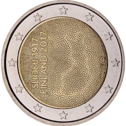 Финляндия 2 евро 2017 год - 100 лет независимости Финляндии