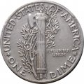 США 1 дайм (10 центов) 1944 год (без отметки МД)