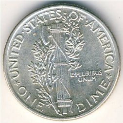 США 1 дайм (10 центов) 1943 год
