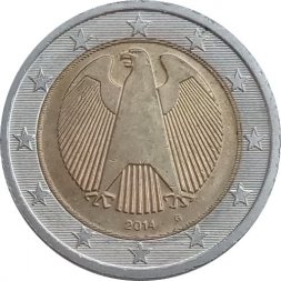 Германия 2 евро 2014 год - Орёл (G)