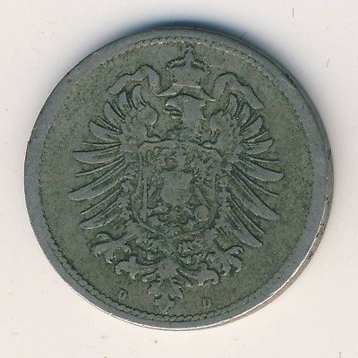 Германия 10 пфеннигов 1875 год (D)