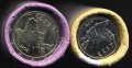 Набор из 2 банковских роллов 1 и 2 евро Эстонии 2011 год (50 монет)