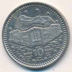 Гибралтар 10 пенсов 1996 год