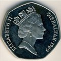 Гибралтар 50 пенсов 1989 год