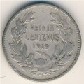 Чили 20 сентаво 1919 год