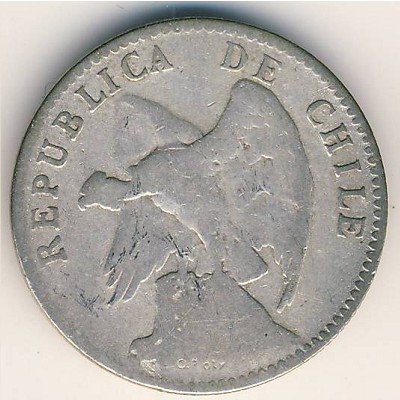 Чили 20 сентаво 1919 год