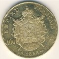 Франция 100 франков 1858 год